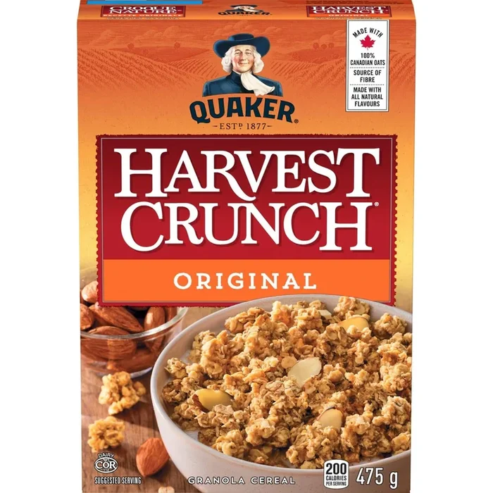 Quaker Harvest Crunch Original Granola Cereal, 475 g