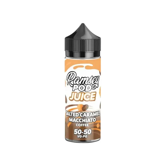 Ramsey Pod Juice Salted Caramel Macchiato 100ml Shortfill E-liquid