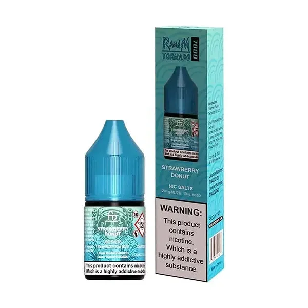RandM Tornado 9000 Strawberry Donut 10ml Nic Salt E-liquid