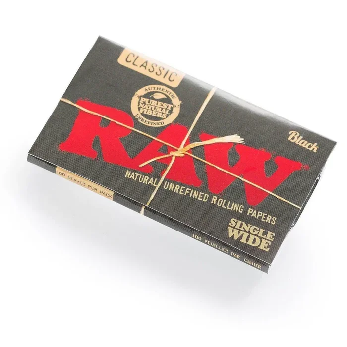 RAW Black Single Wide Rolling Papers