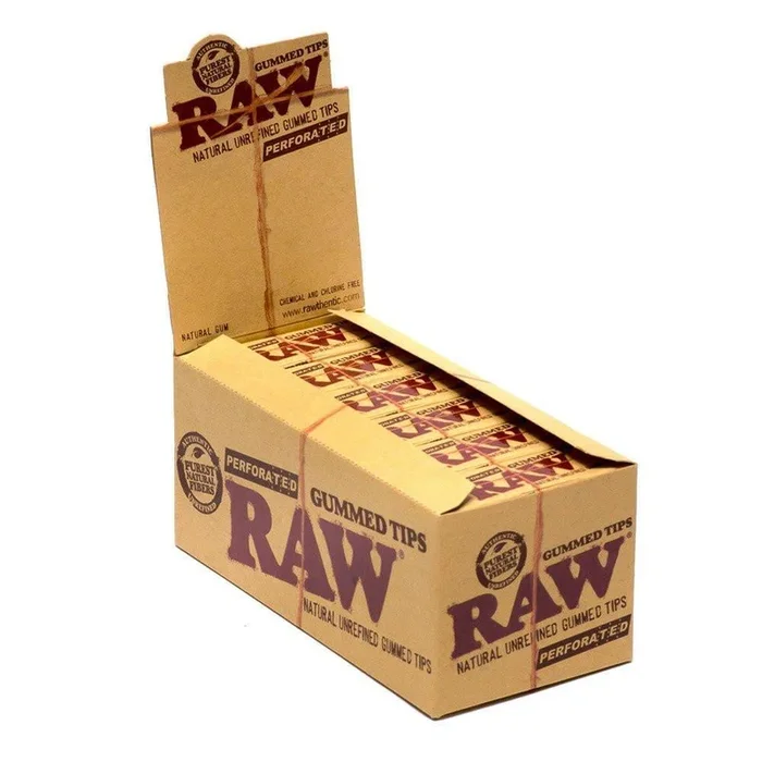 RAW Gummed Tips – Natural Unrefined Perforated Gummed Tips – Original