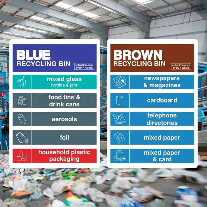 Recycled Bin Stickers (pair of)