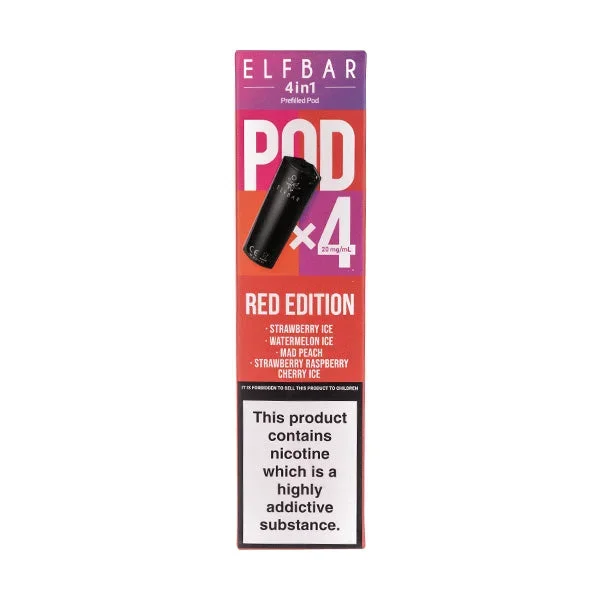 Red Edition 4 in 1 Prefilled Pods by Elf Bar – 4 Pods