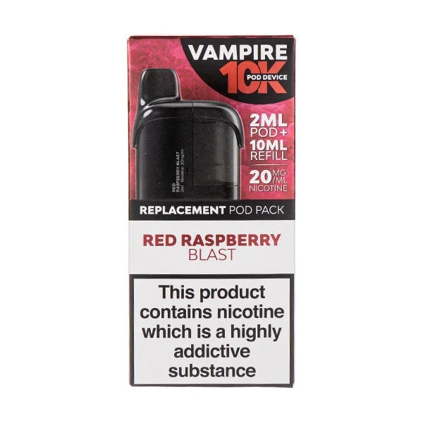Red Raspberry Blast 10K Prefilled Pod + Refill by Vampire Vape