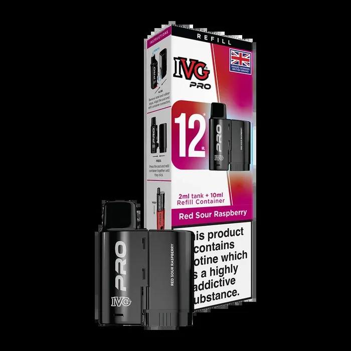 Red Sour Raspberry IVG Pro 12 Refill Pack