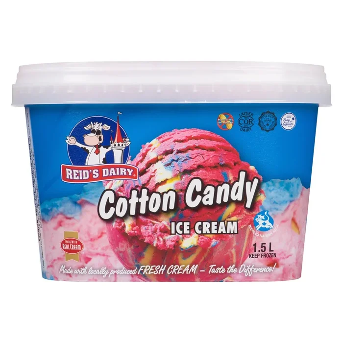Reid’s Dairy Cotton Candy Ice Cream, 1.5-L