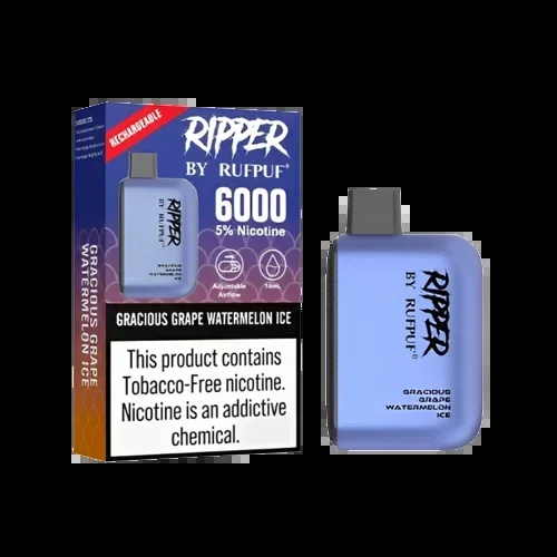 RIPPER BY RUFPUF – Disposable Gracious Grape Watermelon Ice 6000 Puffs 5%