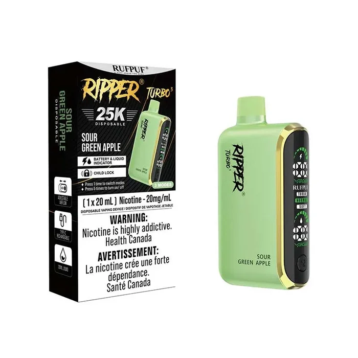 Ripper Turbo 3 25K Disposable – Sour Green Apple (ON)