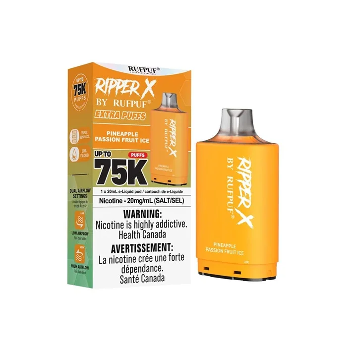 Ripper X Pod by Rufpuf 75K – Pineapple Passion Fruit Ice (ON)