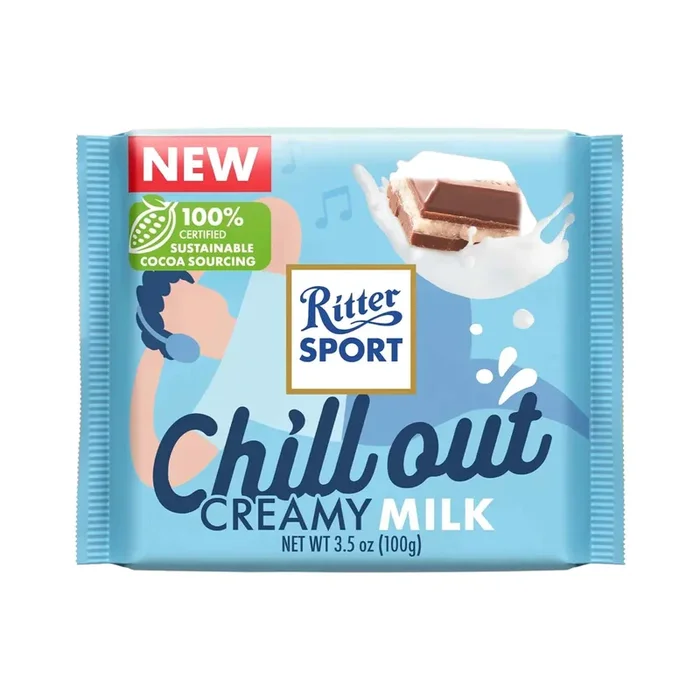 Ritter Sport Chill Out Creamy Milk Chocolate, 100-g