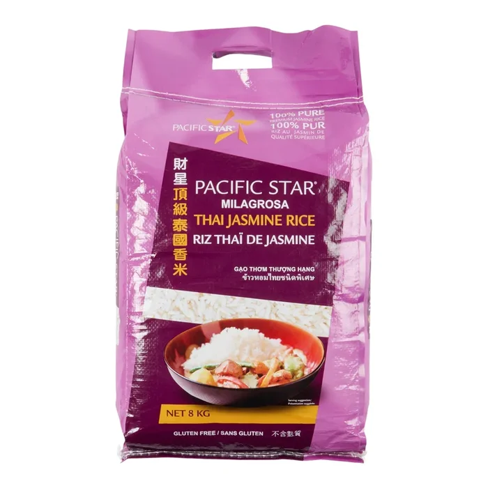 Riz au jasmin Pacific Star, 8 kg