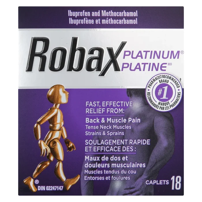 Robax Platinum Ibuprofen + Muscle Relaxant Caplets, 18-Pack