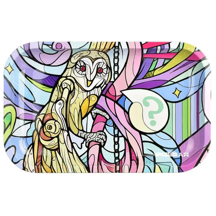 Robotic Owl Metal Rolling Tray