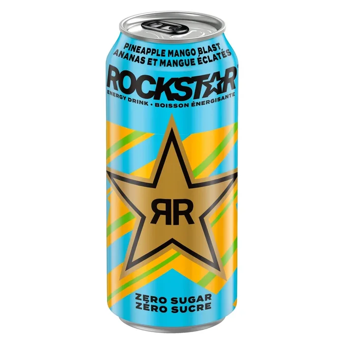 Rockstar Energy Drink Pineapple Mango Blast Zero Sugar, 473 ml
