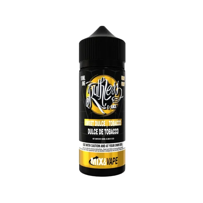 Ruthless Dulce De Tobacco 100ml Shortfill E-liquid