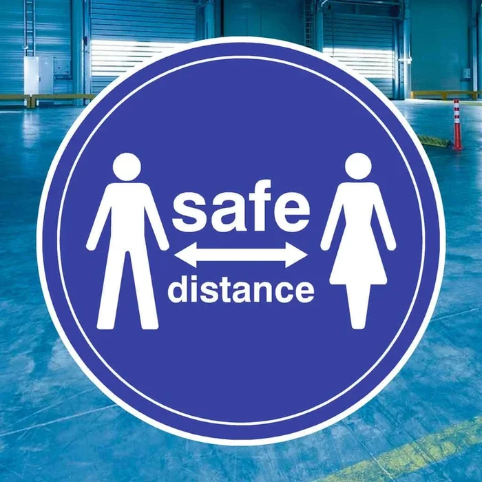 Safe Distance Floor Sticker