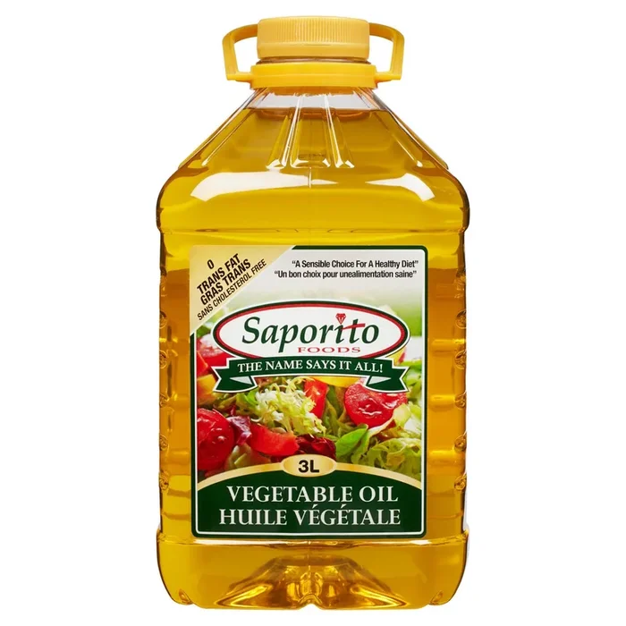 Saporito Foods Vegetable Oil, 3-L