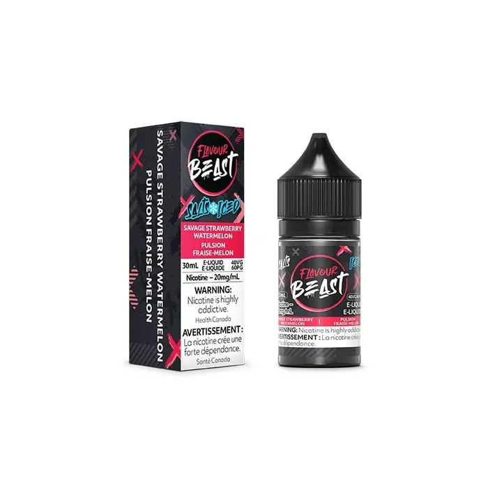 Savage Strawberry Watermelon Iced Salt by Flavour Beast E-Liquid