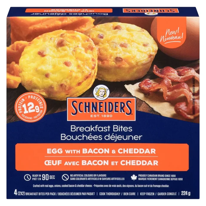Schneiders Breakfast Bites Egg with Bacon & Cheddar, 4-Pack, 224 g