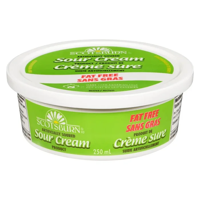 Scotsburn Fat Free Sour Cream, 250-ml