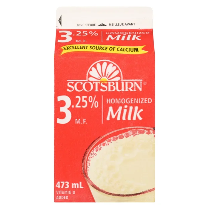 Scotsburn Homogenized Milk 3.25% M.F. – 473ml