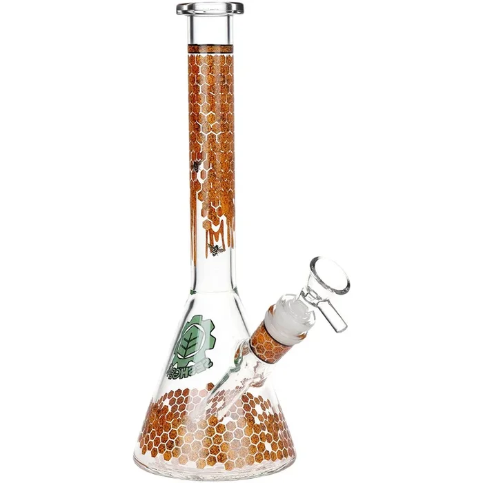SeshGear Honeycomb Beaker Glass Water Pipe – 9.75″