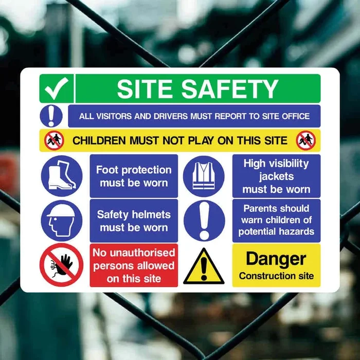 Site Safety Sign D 50pk