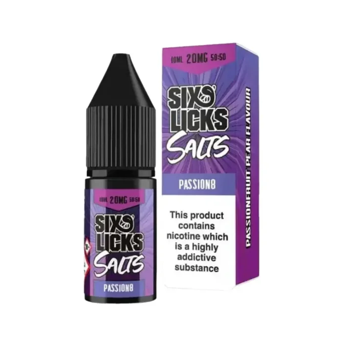 Six Licks Passion8 10ml Nic Salt E-liquid