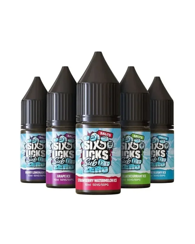 Six Licks Sub Zero Nic Salts 10ml