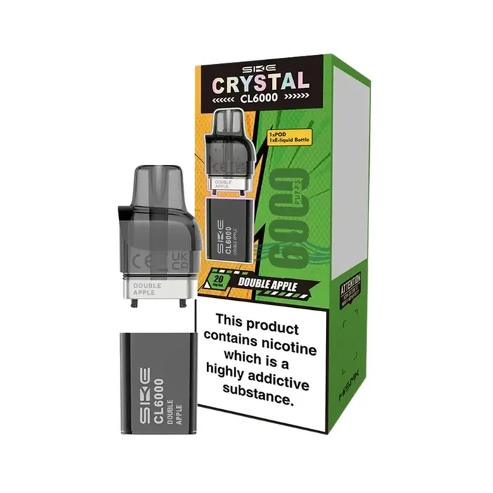 SKE Crystal CL6000 Double Apple Prefilled Vape Pods