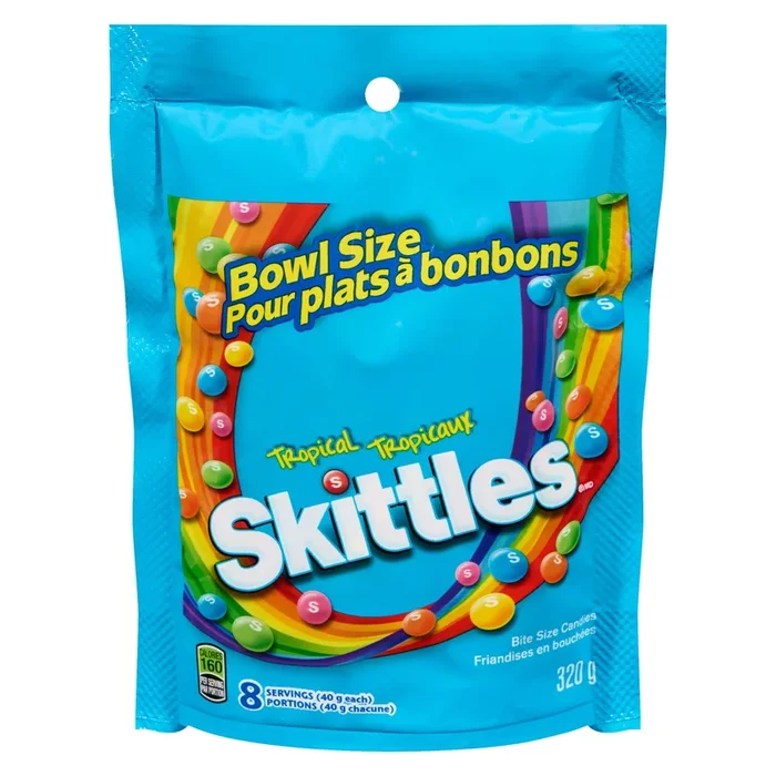 Skittles Bite Size Candies Tropical, 320 g