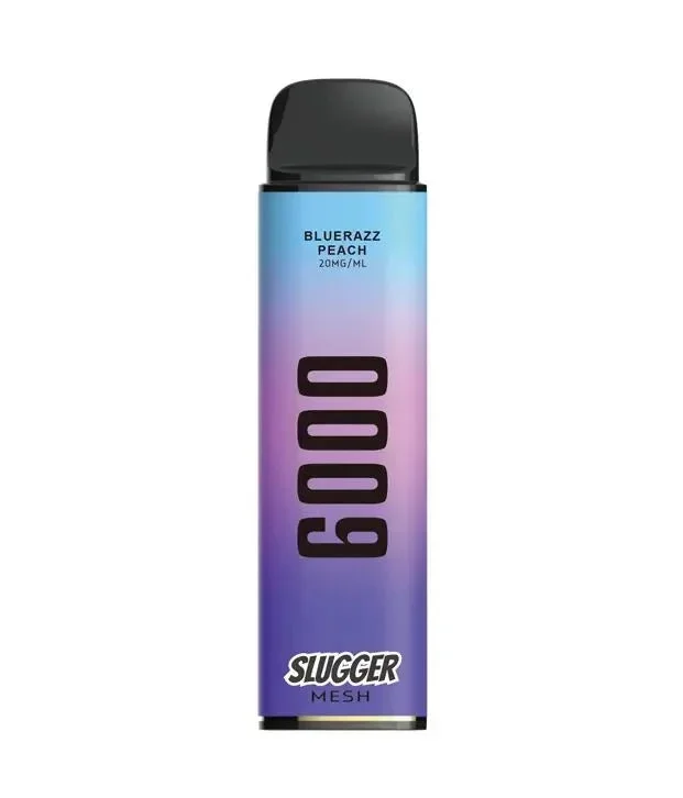 SLUGGER DISPOSABLE BLUE RAZZ PEACH ICE 6000 PUFF 20MG