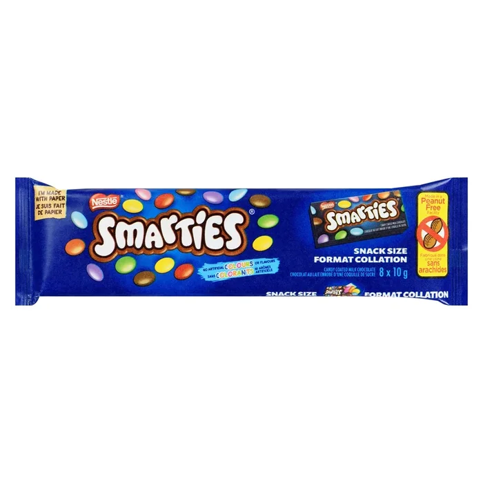 Smarties Snack Size, 8-Pack