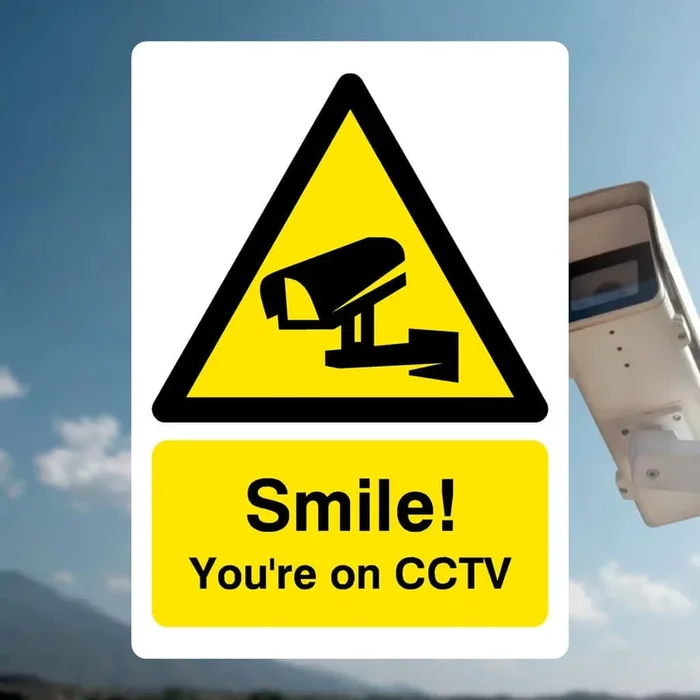 Smile CCTV Warning Sign