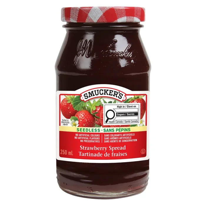 Smucker’s Strawberry Spread Seedless, 250 ml