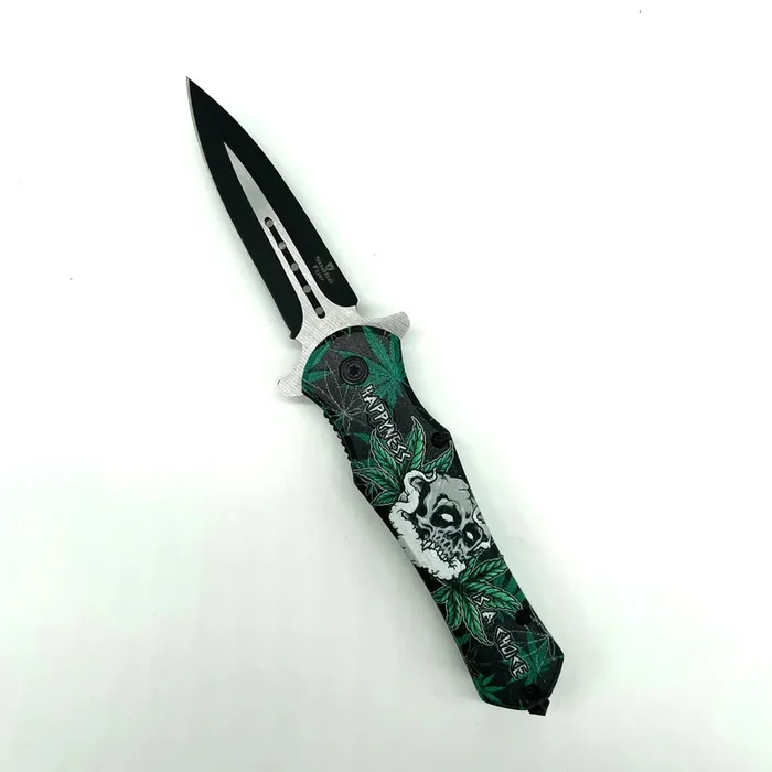 Snake Eye – 6.5″ Foldable Pocket Knife – Smoky Skull