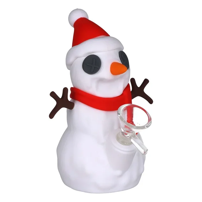 Snappy Snowman Silicone Mini Bong