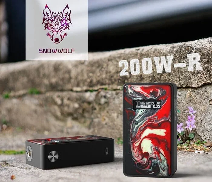Snowwolf R 200W TC Box Mod Black Watercolor