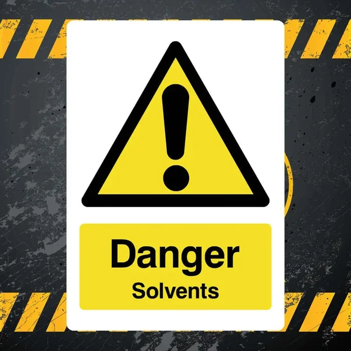 Solvents Warning Sign