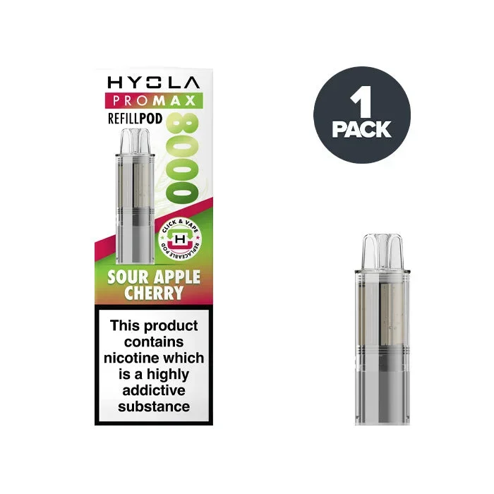 Sour Apple Cherry Hyola Pro Max 8000 Prefilled Pods