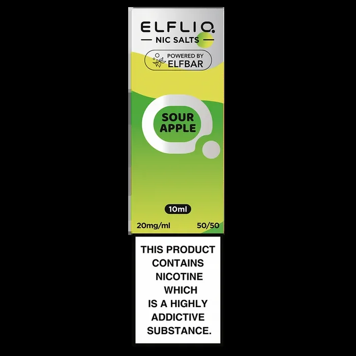 Sour Apple Elfliq Nic Salt by Elfbar – 10ml