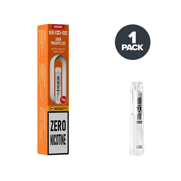 Sour Pineapple Ice SKE Bar 600 Zero Nicotine Prefilled Pods