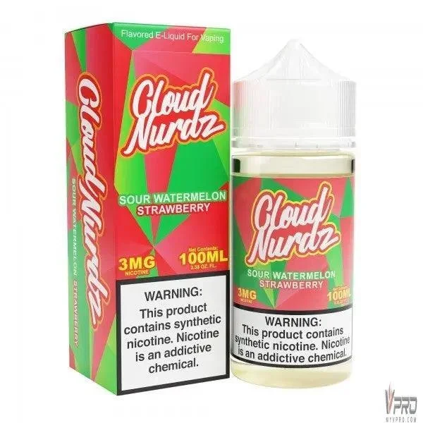 Sour Watermelon Strawberry – Cloud Nurdz Synthetic 100mL