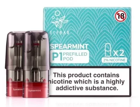 Spearmint Elf Bar Mate P1 Prefilled Pod