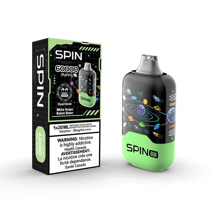 Spin 60K Disposable – White Grape