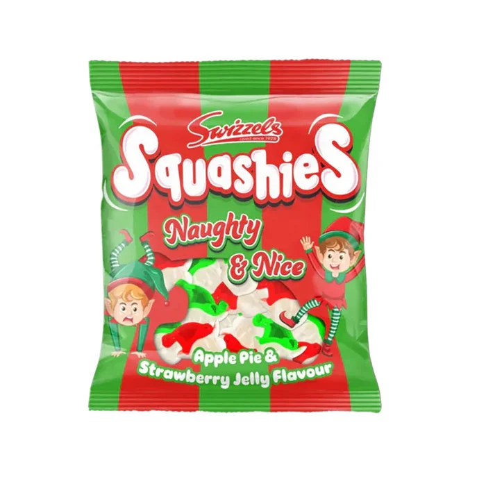 Squashies Naughty & Nice, Apple Pie and Strawberry Jelly, 120 g