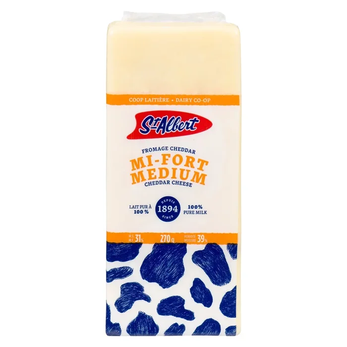 St Albert Fromage Cheddar Mi-Fort, 270 g