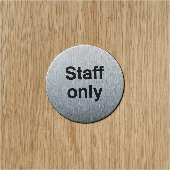 Staff Only Door Sign 10 Pack