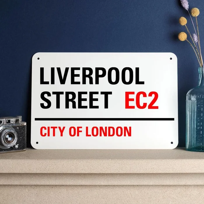 Standard London Street Sign Liverpool Street