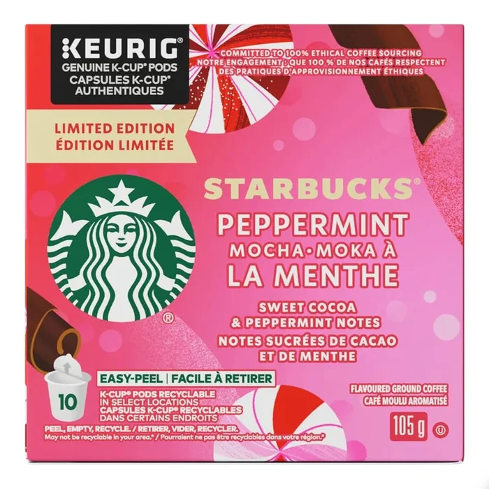 Starbucks Peppermint Mocha, 10 K-Cups Pods